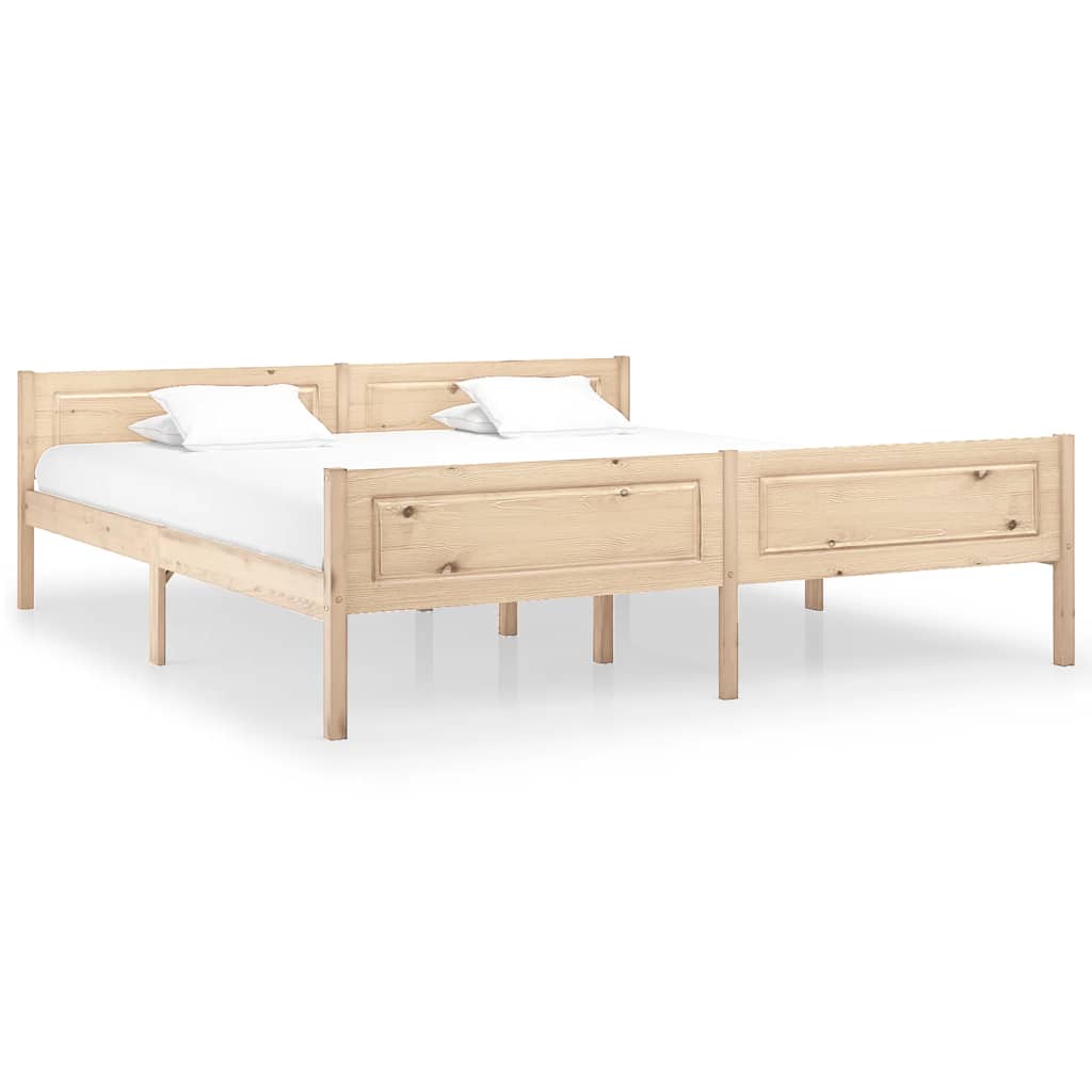 Solid Pine Wood Bed Frame 180 x 200 cm