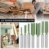3-12mm Flush Trim Router Bit 2Flute Clean Straight Bit Woodworking MIlling Cutter Ball Nose End Mill Round TType Slotting Cutter