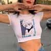 Crop Top Hunter X Hunter T Shirt Japanese Anime Killua Zoldyck Hisoka Cartoon Cute Manga T-shirt Kurapika HxH Tshirt Tees Female