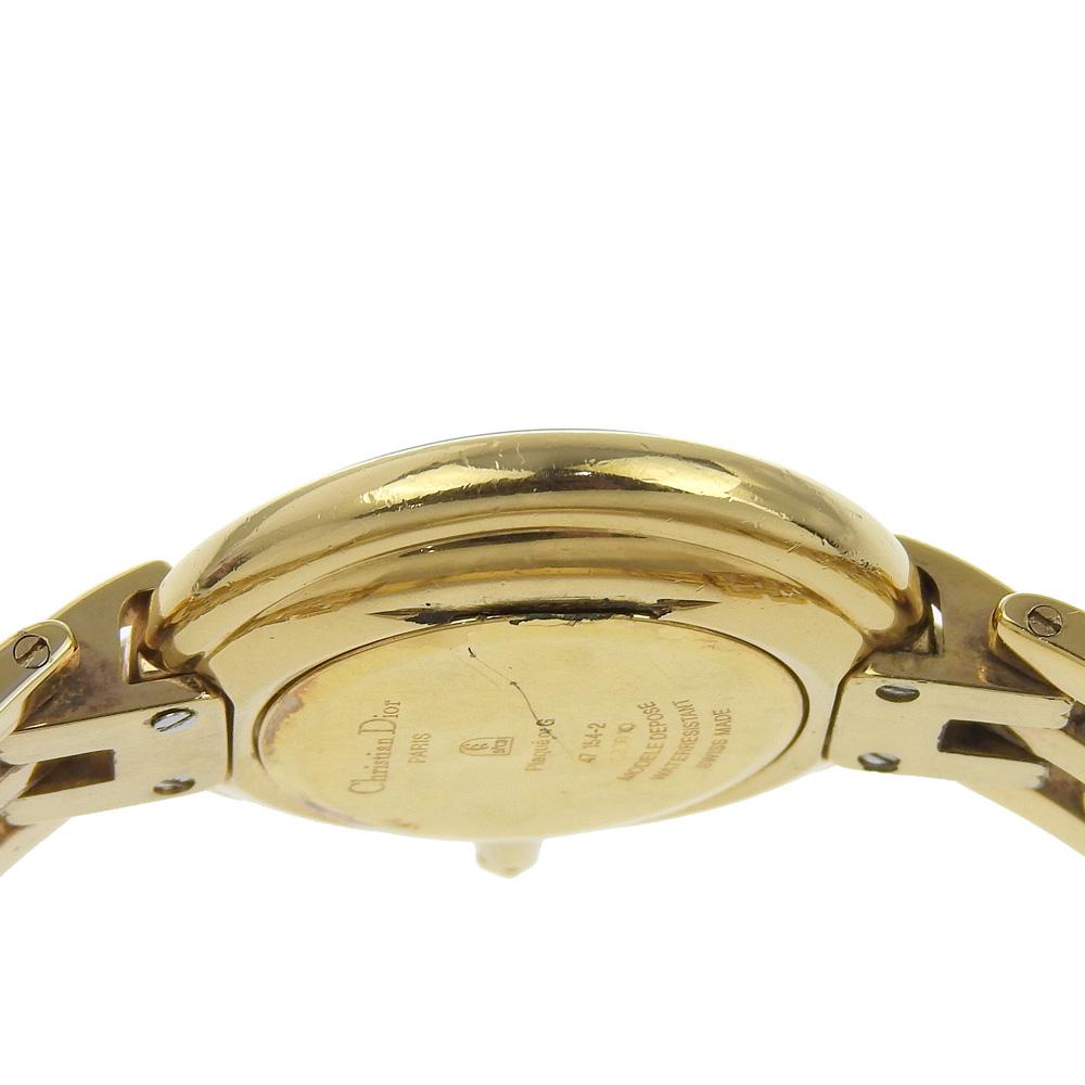 Dior Bakira Watches 47 154-2 blackDial Plated Gold Quartz Analog display mens Used