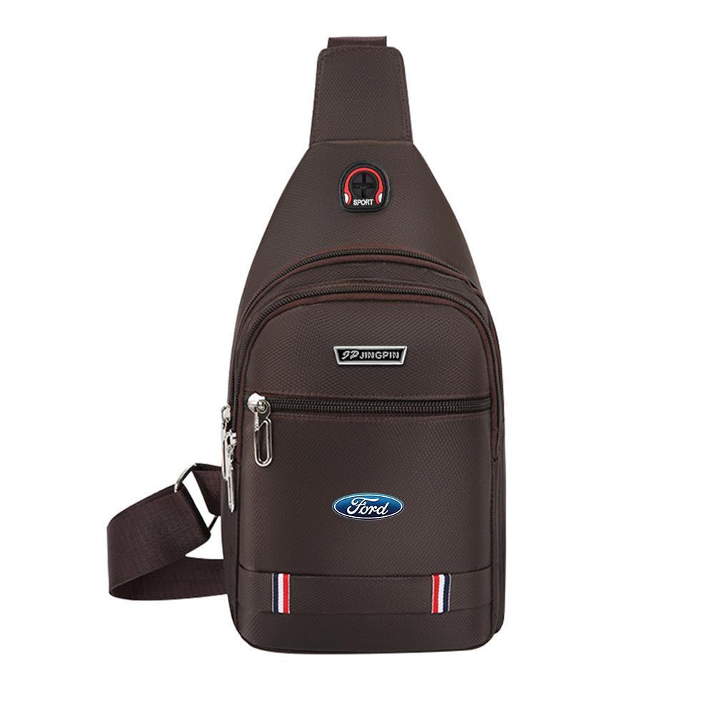 AAAMS1 Men Chest Bag Outdoor Handbags Waist Bag With Headphone Hole For Ford Ranger S-Max Focus Galaxy Mondeo Transit Tourneo Mustang