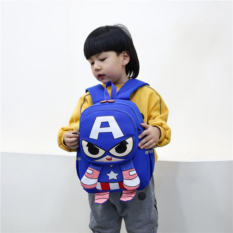 Spider Man Kids Backpack Cartoon Nylon Lightweight School Bag With Cushion Straps For Boys And Girls