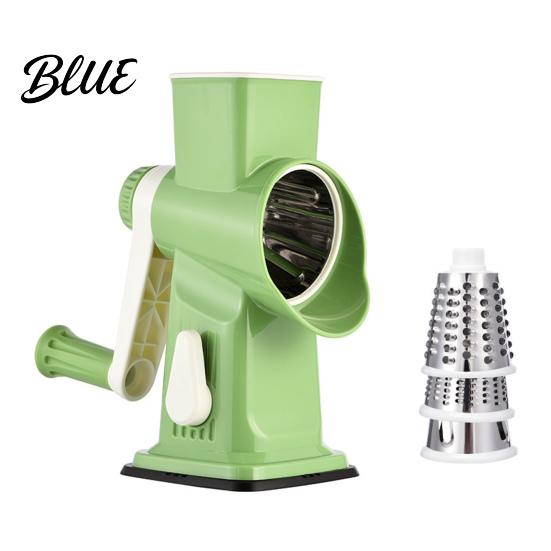 Kitchen Slicer Handheld Roller Vegetable Shredder Stainless Steel Blades Safe Food Processor Multi-Function Gadget for Julienne Cutting BPA-free Tool