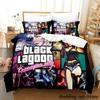 Black Lagoon Bedding Collection Single Twin Full Queen King Size Bed Collection Adult Kid Bedroom Duvetcover Collections Anime Parure De Lit Bed