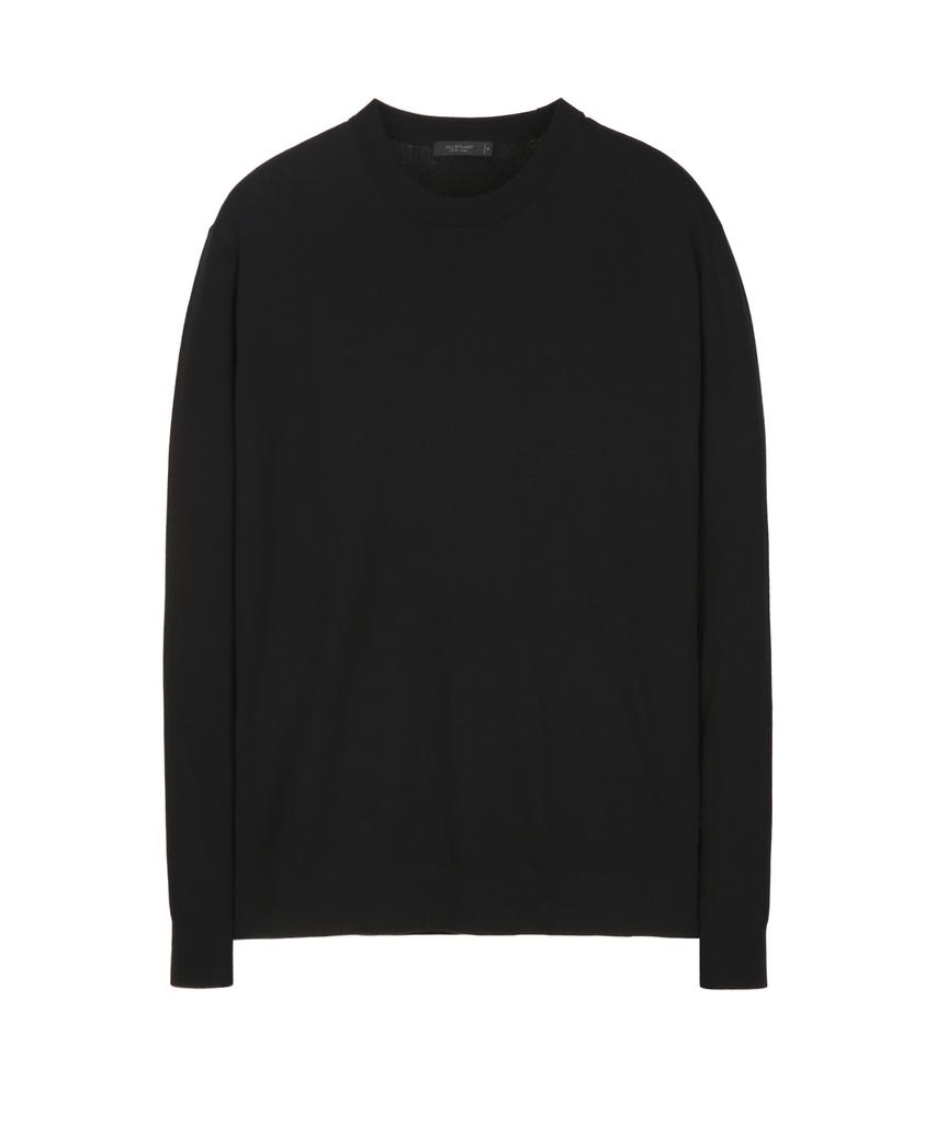 JILLSTUART NEWYORK MEN Silky Touch Crew Neck Basic Knit - Black (Jnsw6C102Bk)