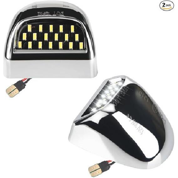 

LED License Plate Light tag lamp Assembly For 1999-2013 1500 2500 3500 Chrome