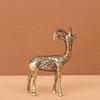 Hand Polished Brass Chinese Zodiac Goat Sculpture Mini Animal Statue Desktop Ornament for Office Desk Home Room Decor