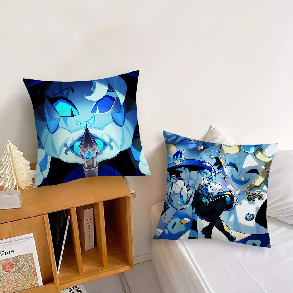 C-Cookie Run K-Kingdom Shadow Milk Cookie Cushion Cover Living Room Headboard Office Bedroom Cushion Sofa Nap Time Pillow Case