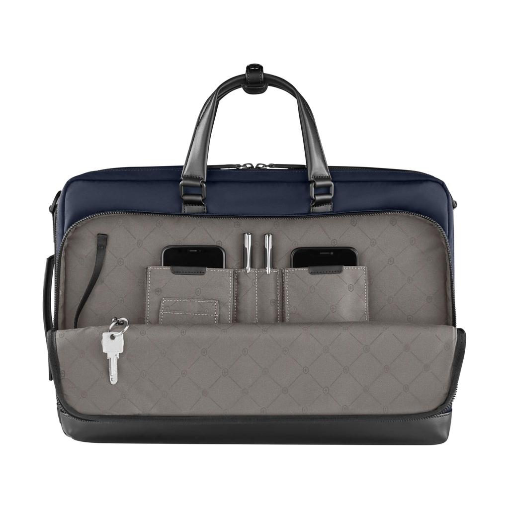 Victorinox Alox Nero Tasche mit innovativem drehbarem Vorderteil für Business und dünne Passform und A4 16L Ozeanblau 3-Wege-Logo, 3-Wege-Rucksack/Schulter