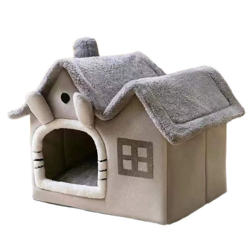 

Winter Thickened Foldable Dog House Kennel Bed Mat Cold Proof Waterproof Cat Nest Pet Products Basket Pets Puppy Cave Sofa