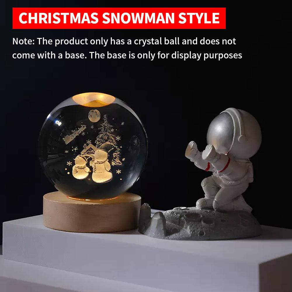 Creative 3D Carving Crystal Ball 8CM/3.15in Multiple Series Styles Suitable for Home and Office Desktop Decor