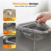 Magnetischer Dreieck-Spülbecken-Siebkorb Food Catcher & Abflusskorb für Obst Gemüse Reste, Eck-Küchenspülbecken-Organizer