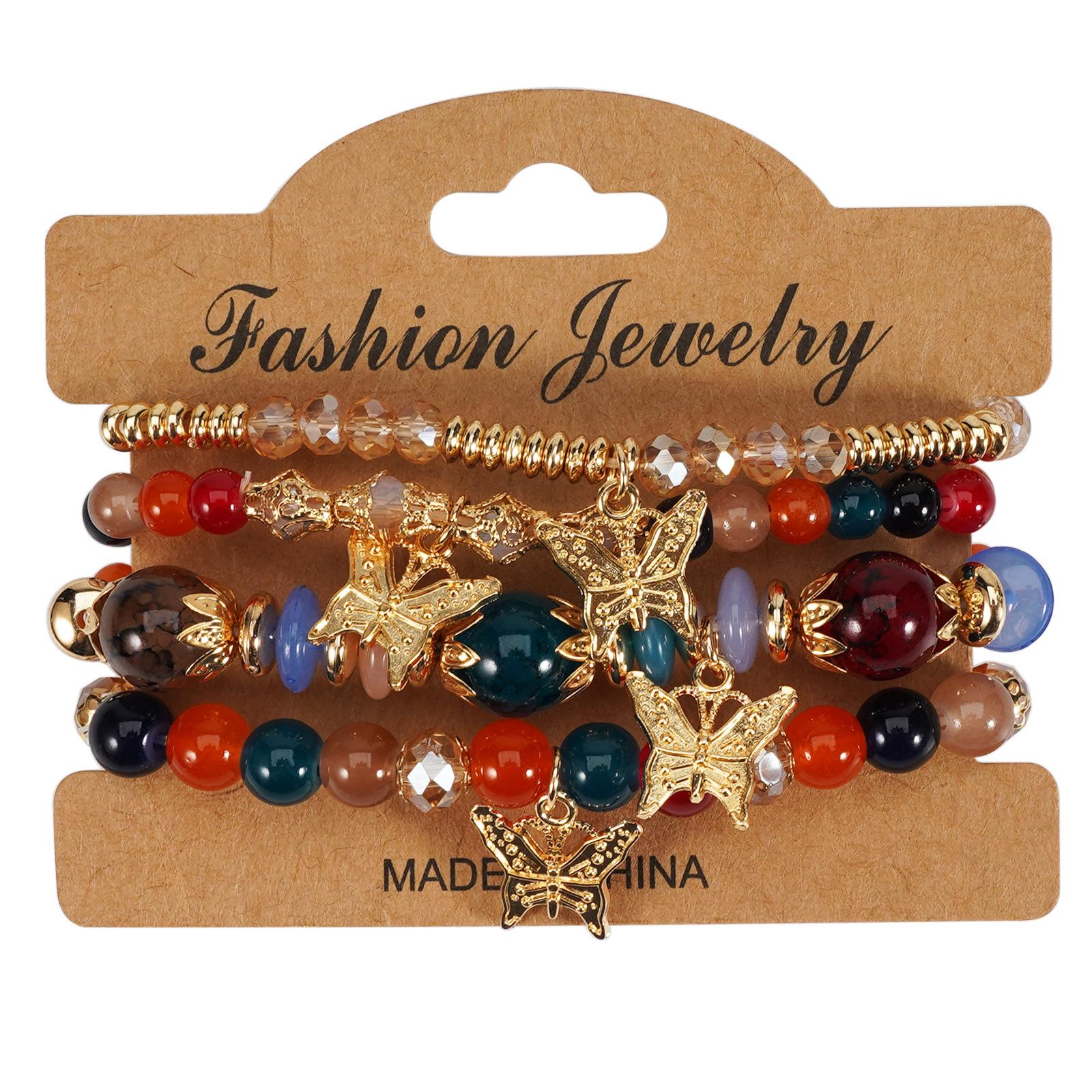 JYL TS Bracelet Bohemian Independence Day  Letter Beads Ignites Pride dark color легкие хаки