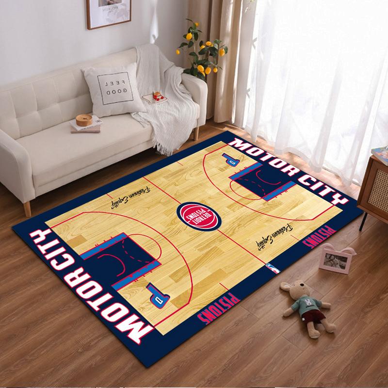 

NBA Detroit Pistons Basketball Court Rug Suitable for use as an anti-slip game mat for living room and bedroom sofas 40x60cm( 15x23in )