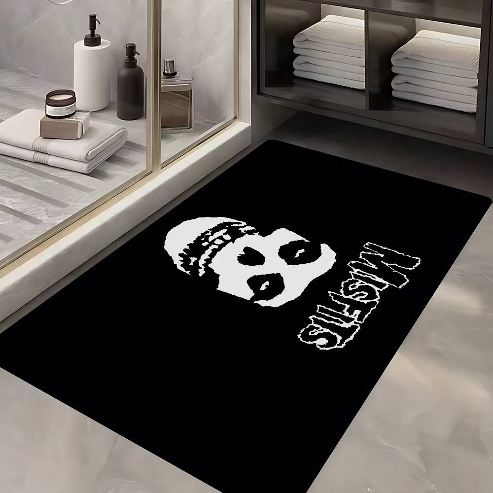 Punk Band The Misfits Room Mats Retro Multiple Choice Living Room Kitchen Rug Non-Slip Welcome Rug