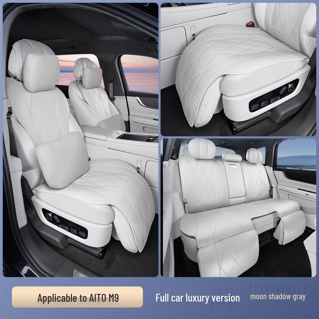 AITO M9 Universal Seat Cushion: Four Seasons, 5/6-Seater, Custom Fit, Enhanced Car Seat Cover.