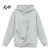 Fall Winter Hoodie Women Pet Pouch Hoodie, Oversized Hooded Sweatshirt with Kangaroo Pouch, Dog Cat Carrying Pullover Top for