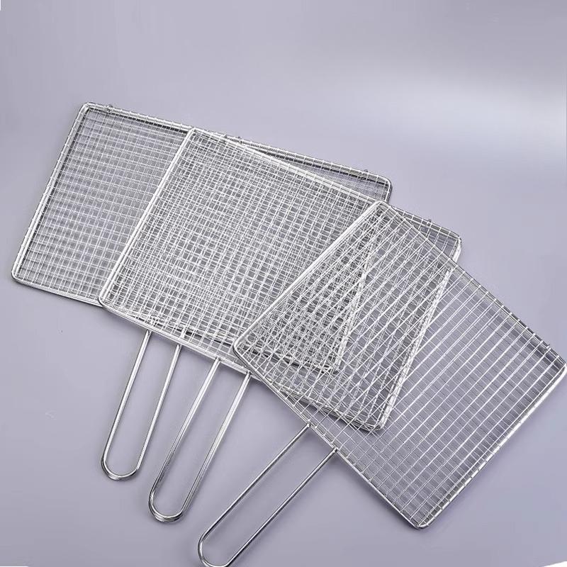 Portable Hot Dog Grill Net For Outdoor BBQ Camping Travel Easy To Clean Long Handle Roasting Mesh