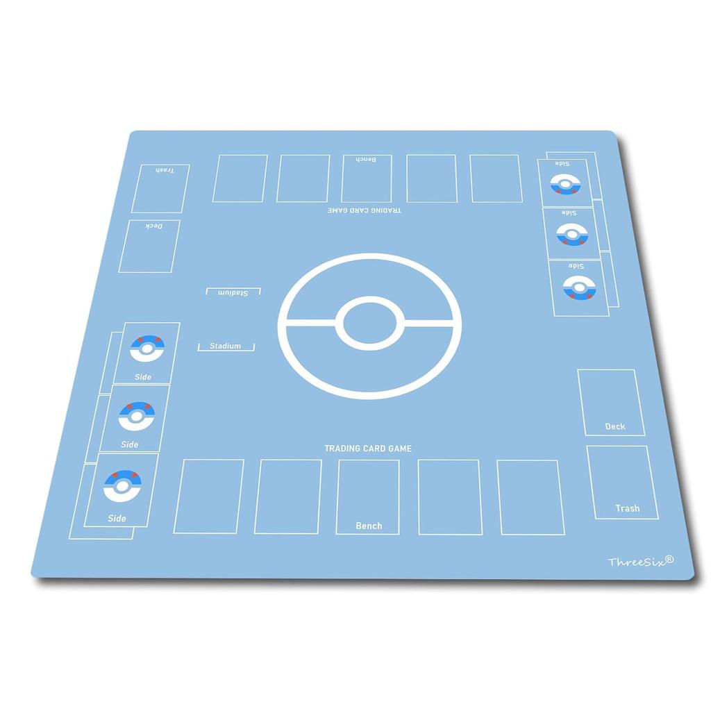 Playmat Simple Design Card Game Non-Slip Rubber Mat Waterproof Storage Bag Included 6060cm (E)