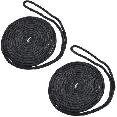 HOTQ Mooring Anchor Mooring Rope Boat Fender Rope Mooring Supplies Marine Rope 3/8 In X 15ft 2 Pieces