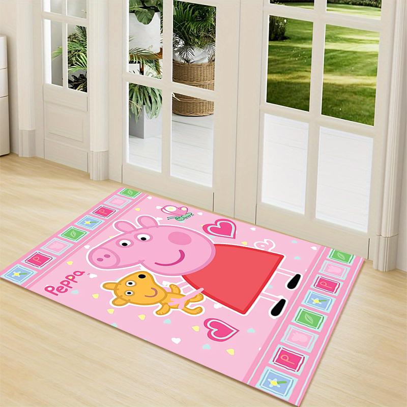 1Pc Peppa Pig'S Playful Day Carpet Rug Customizable Soft Washable Antislip Home Living Room Sofa Mats Personalized Rug 0917107