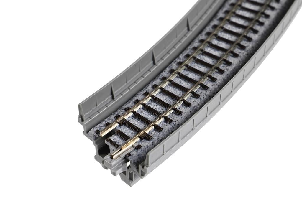KATO N měřítko Jednokolejná vyvýšená zakřivená trať 2 kusy Železniční modelářské potřeby R315-45° 20-520