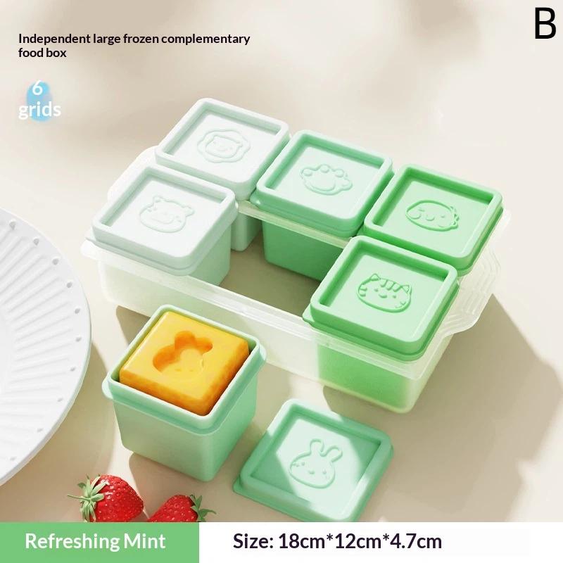 

6-Cube Ice Tray Reusable Silicone Freezer Mold With Lid Large Square Freezer Tray For Soups, Whiskey, Chocolate, Cocktails, Bab