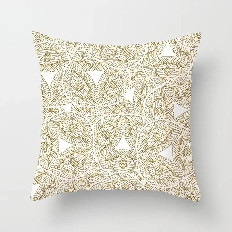Golden Sofa Pillowcase Digital Printing Office Cushion Cover