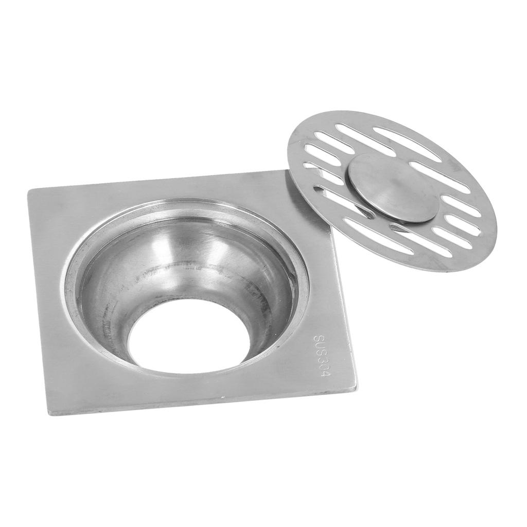 Stainless Steel Floor Drain Self Sealing Washing Machine Floor Strainer for Kitchen BathroomHigh Gloss Dual Use