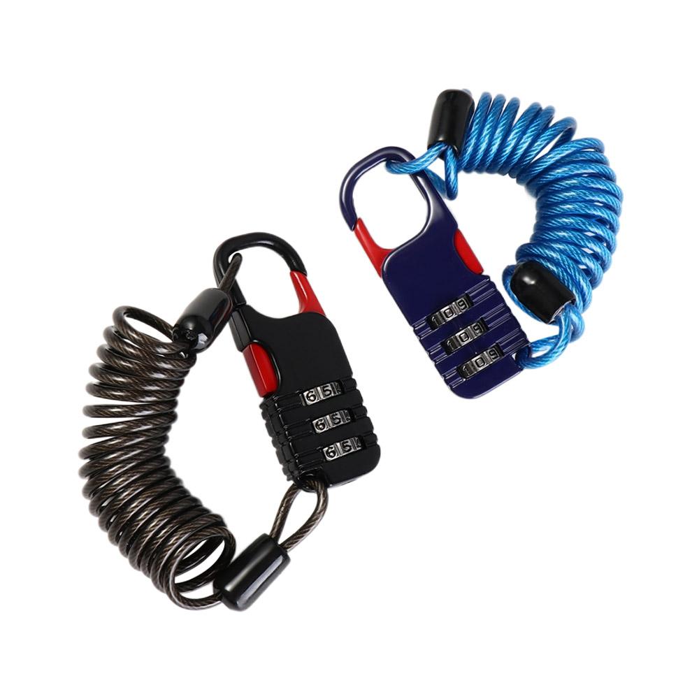 Three Digit Password Anti Theft Motorcycle Wire Rope Bicycle Safety Rope Lock Men/Women