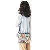 Bolsa Bordada Dupla Face Estilo Étnico, Bolsa Quadrada Pequena Feminina, Bolsa Transversal, Bolsa Pequena Leve, Bolsa de Viagem