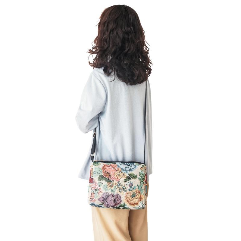 Bolsa Bordada Dupla Face Estilo Étnico, Bolsa Quadrada Pequena Feminina, Bolsa Transversal, Bolsa Pequena Leve, Bolsa de Viagem
