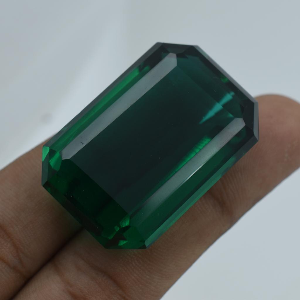 110.30 Carat Emerald Cut Green Moldavite Loose Gemstone Pendant Stone