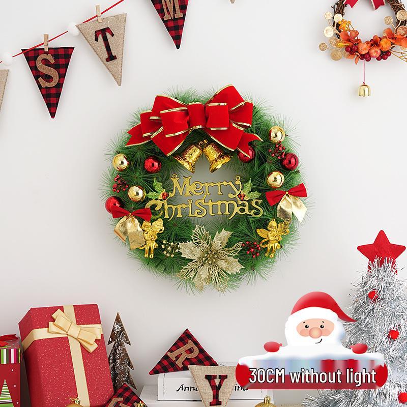 Мерцающий Рождественский Венок На Дверь: Цветочные кольца-украшения для елки и двери.