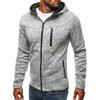 Men Hoodie Zipper Warm Solid Color Winter Men Fleece Hooded Sweatshirt Pullover for Daily Wear