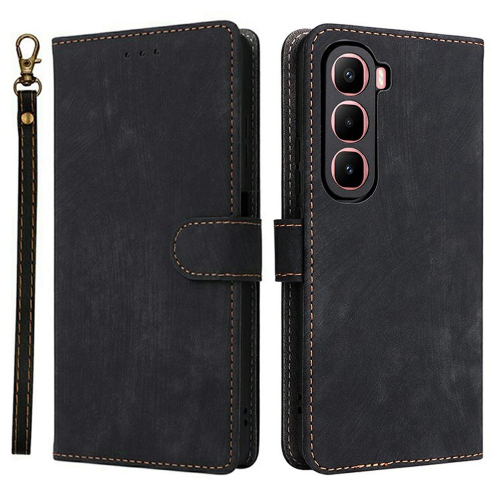 For Infinix Hot 60 Pro+ 4G X6886 Case Wallet RFID Blocking PU Leather Phone Cover Stand with Strap