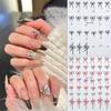 Small Bow Ribbon Bowknot Nail Stickers High Quality Crystal Diamond Design Adhesive Stickers Nail Art Decoration