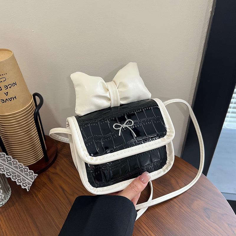 

Модная контрастная женская сумка через плечо с милым бантом, сумка через плечо для девочек, новая мини-квадратная сумка