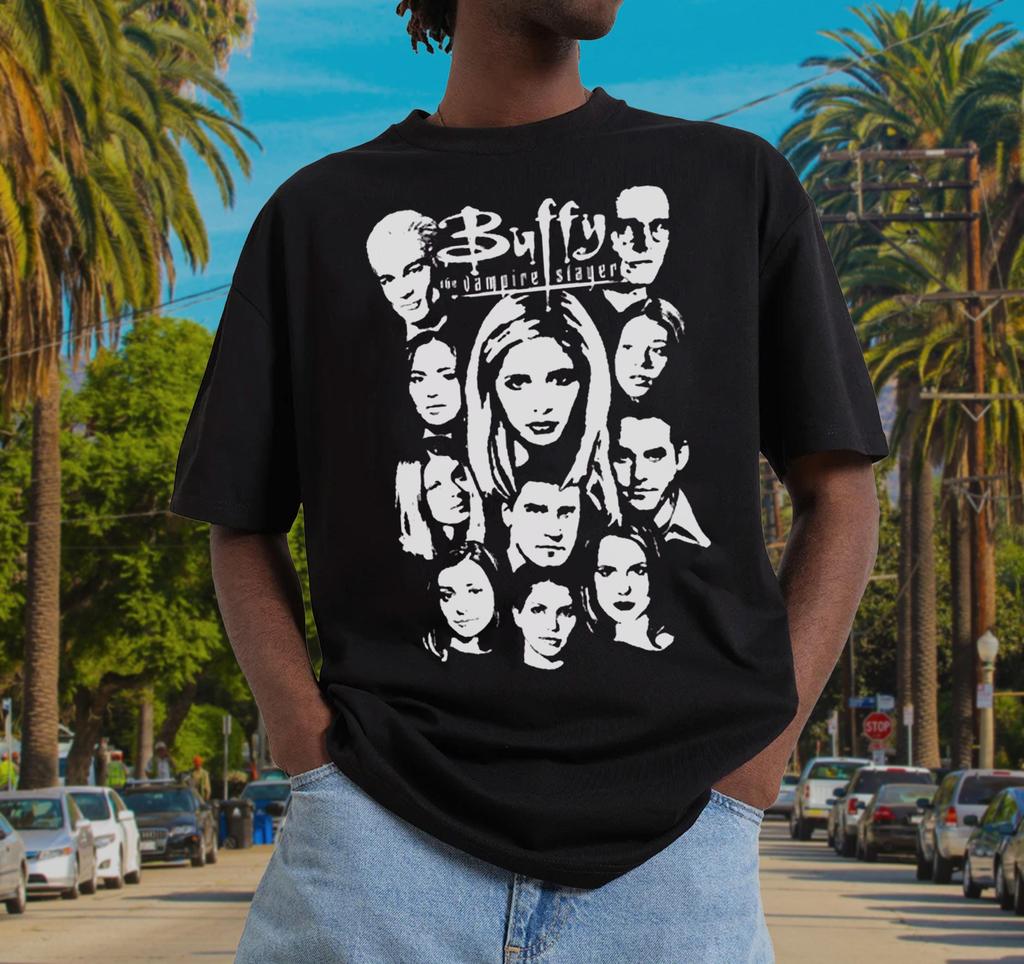 Buffy the Vampire Slayer Vintage 90s Tshirt, Buffy Movie TV Show, Sunnydale Razorback High School, Darkness, Dangerous Women, Demons Shirt