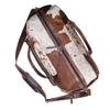 Handmade Cowhide & Hair-On Leather Duffle Bag: 22" Weekender Holdall