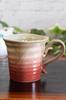 Waza No Kura Stylish Kutani Ware Coffee Mug, Glazed Red Ceramic, High-End Brand Tableware, Made In Japan, Perfect Gift for Birthdays, 60th, 70th, 77th