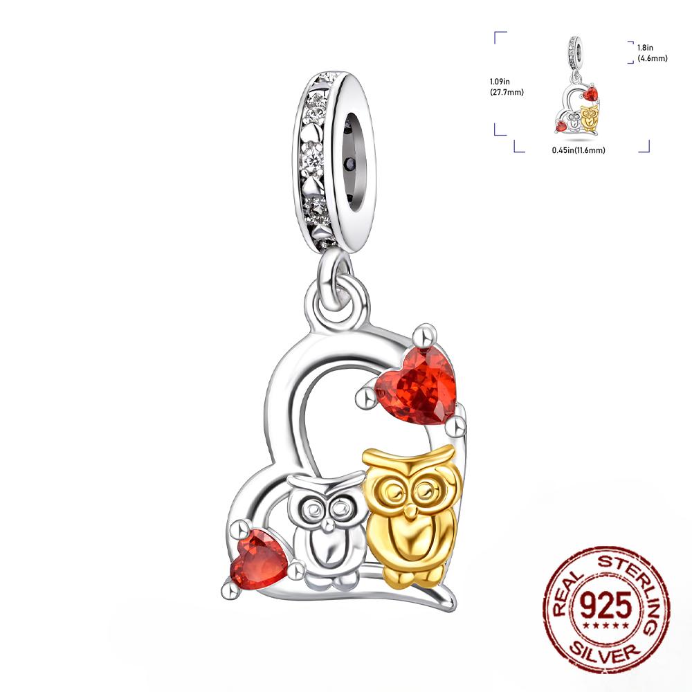 Golden Series Copper Ring Heart Tree Of Life Sunflower Owl Charm Pendant Fit Bracelet Handmade Diy Gifts