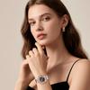 Square Watch with Sparkling Analog Stylish Stainless Steel Quartz Fashion Watch for Women Perfect Gift for Day Women's Diamonds Display, Waterproof,