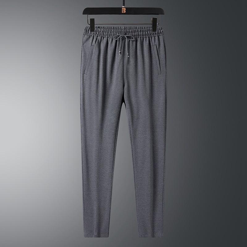 Spring and Autumn Men's Casual Sports Pants Thin Slim-fit Tie-Toe Straight Sweatpants