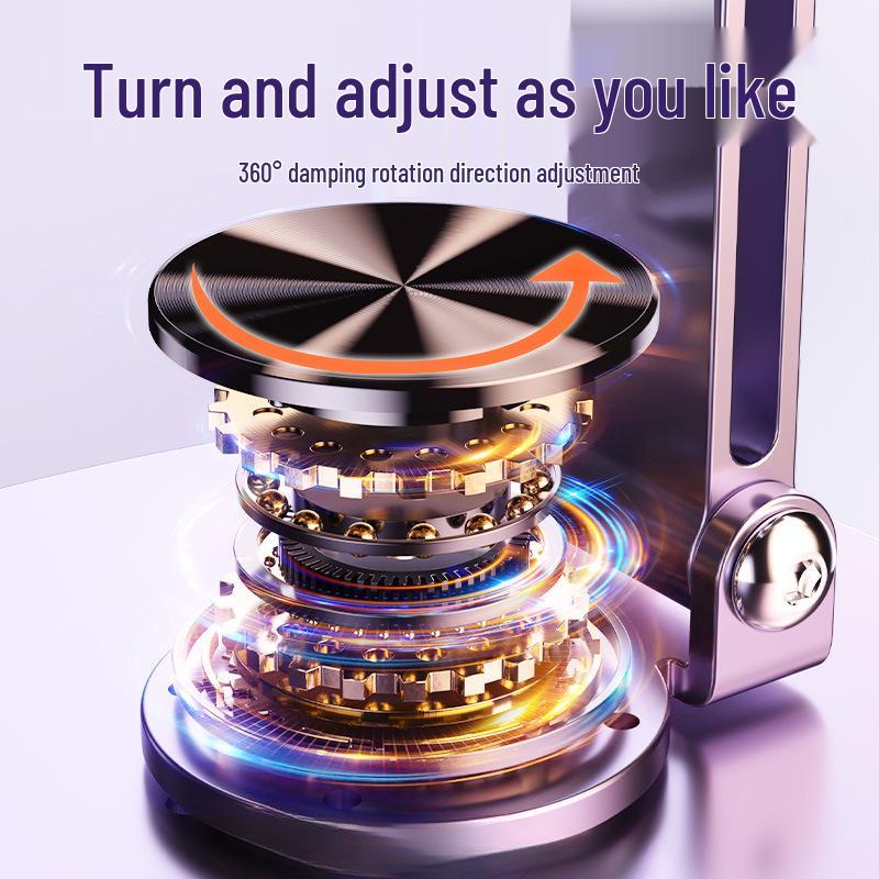 Rotating Aluminum Phone & Tablet Holder - Multifunctional Folding Stand for Live Streaming & Online Classes
