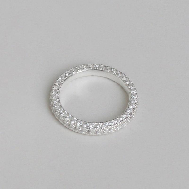 murmur [925silver]Twinkle pave cubic ring
