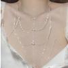 Sexy Silver Body Chain Multilayer Bikini Chest Chain Body Jewelry Rhinestone Bust Chain  Nightclubs