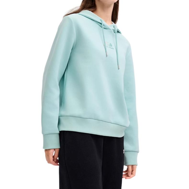 Fila Heritage Long Sleeve Comfortable Soft Hooded Sweatshirt Women Sweatshirt Hemp-Green F11W518206F-GN
