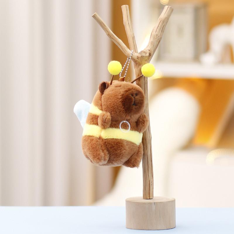 Capybara Toy Plush Keychain Stuffed Animal Doll Cartoon Gift Decoration Cute