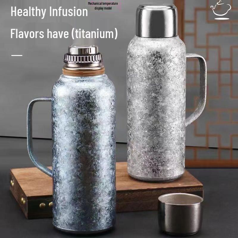 Premium 1000ML Pure Titanium Insulated Water Bottle & Kettle